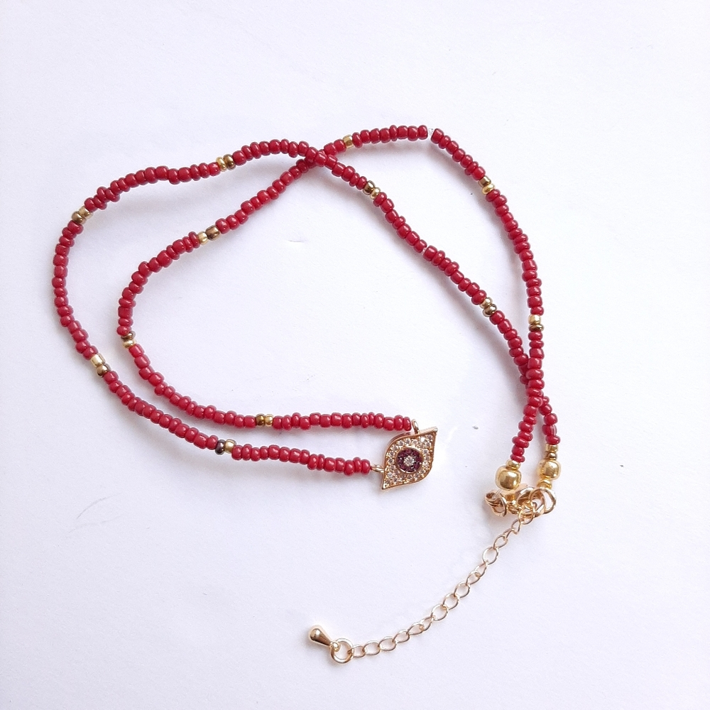 Evil eye choker necklace
